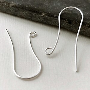 1-3/8 35 Mm Silver Fish Hook Ear Wire. French Hook Earrings. Ear Hooks,  Earring Findings. 20 G Sterling Silver Plated Brass. 24-200 Pc -  New  Zealand