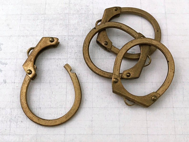 Vintage Brass Key Ring. Steampunk Charm Holders. Hook | Etsy