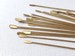 21 G Hammered Brass Pins. Jewelry Paddle Pin. Beading Wires. Flat End Head Pins. Dangle Drop Earring Findings. 2-1/4' 57 mm. 40 Pieces 