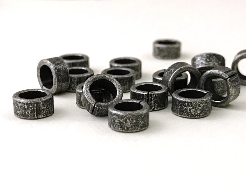 8 Mm Rustic Heavy Gauge Jump Rings. Dark Oxidized Antique Etsy