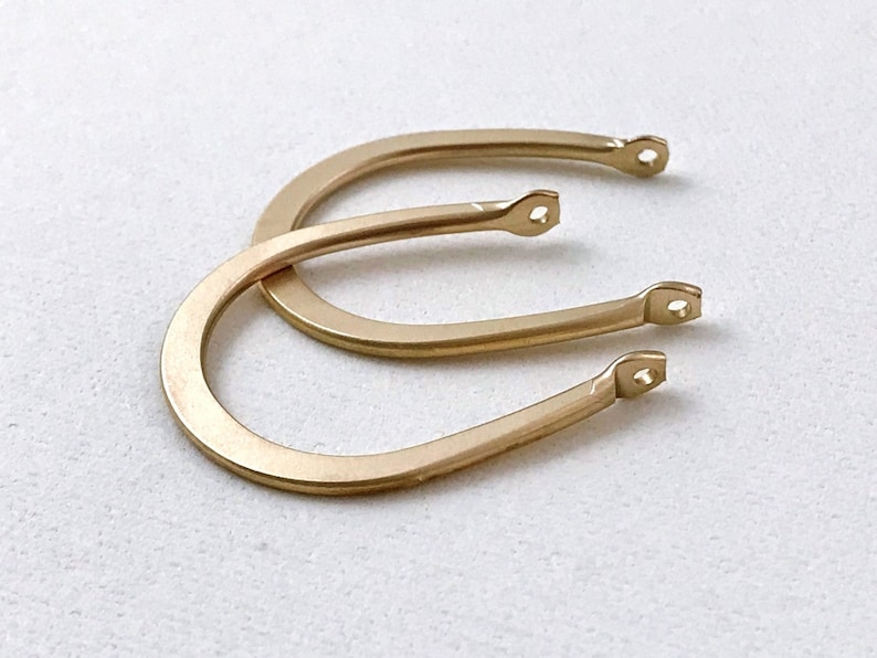 Heavy Hammered Horseshoe. Hoop Earring Component. Open Wire Etsy