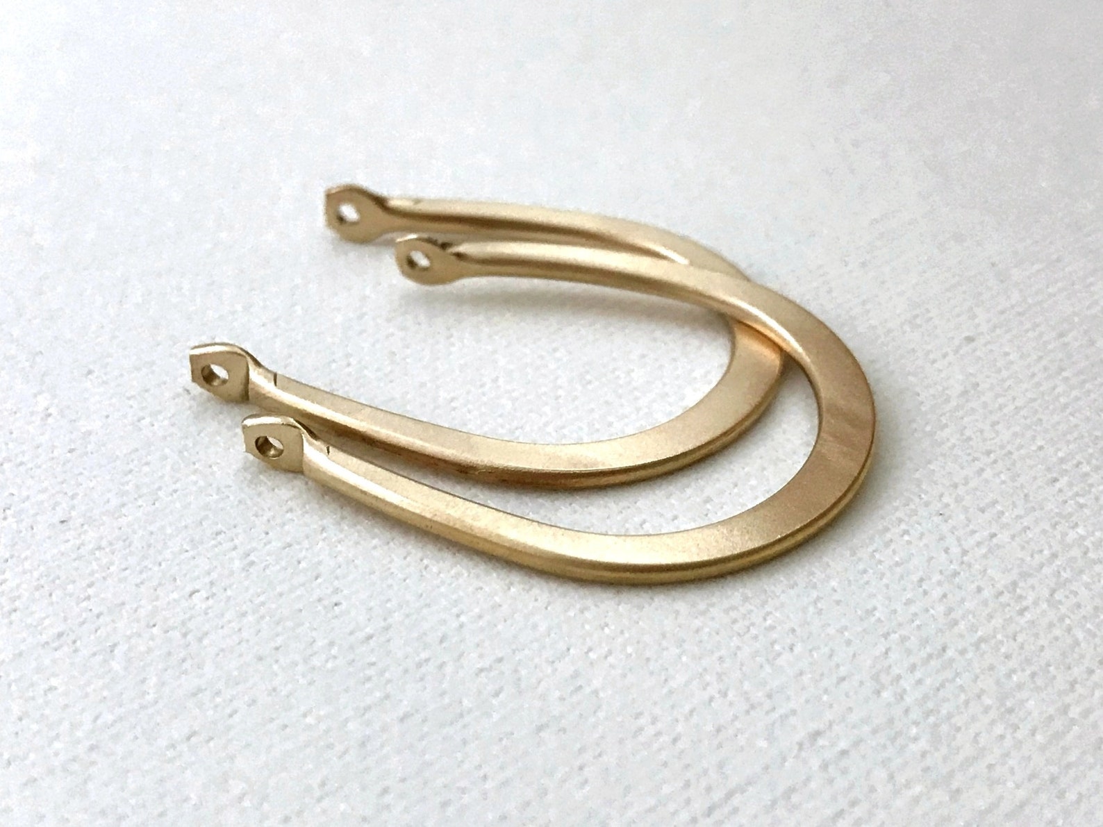Heavy Hammered Horseshoe. Hoop Earring Component. Open Wire Etsy