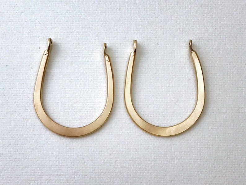 Heavy Hammered Horseshoe. Hoop Earring Component. Open Wire Etsy