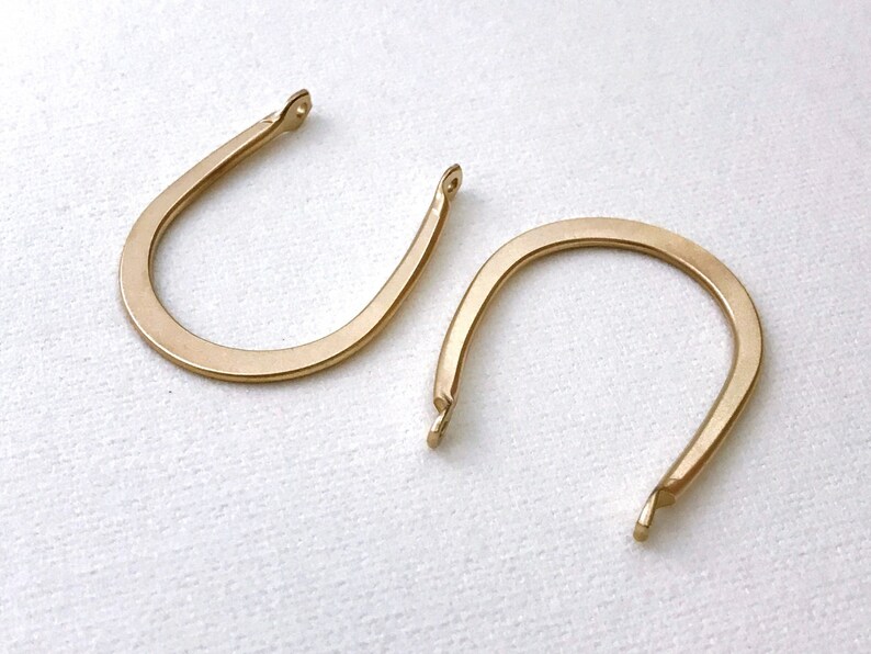Heavy Hammered Horseshoe. Hoop Earring Component. Open Wire Etsy