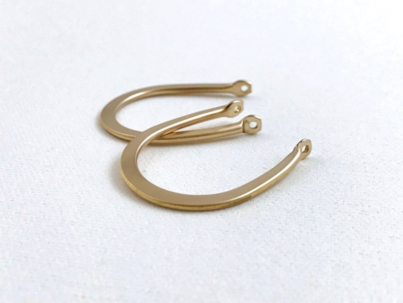 Heavy Hammered Horseshoe. Hoop Earring Component. Open Wire Etsy