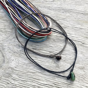 Premium Hand Braided Waxed Cord Necklace for Pendants – Type P, Premium, Adjustable, Multiple Colours