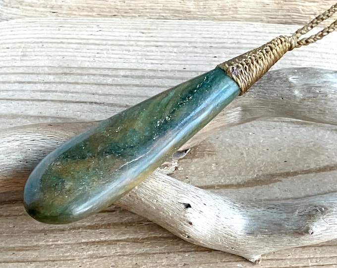 Obay Rocks Large New Zealand Obay Stone Golden Bay Stone Drop Pendant Necklace 94 ...