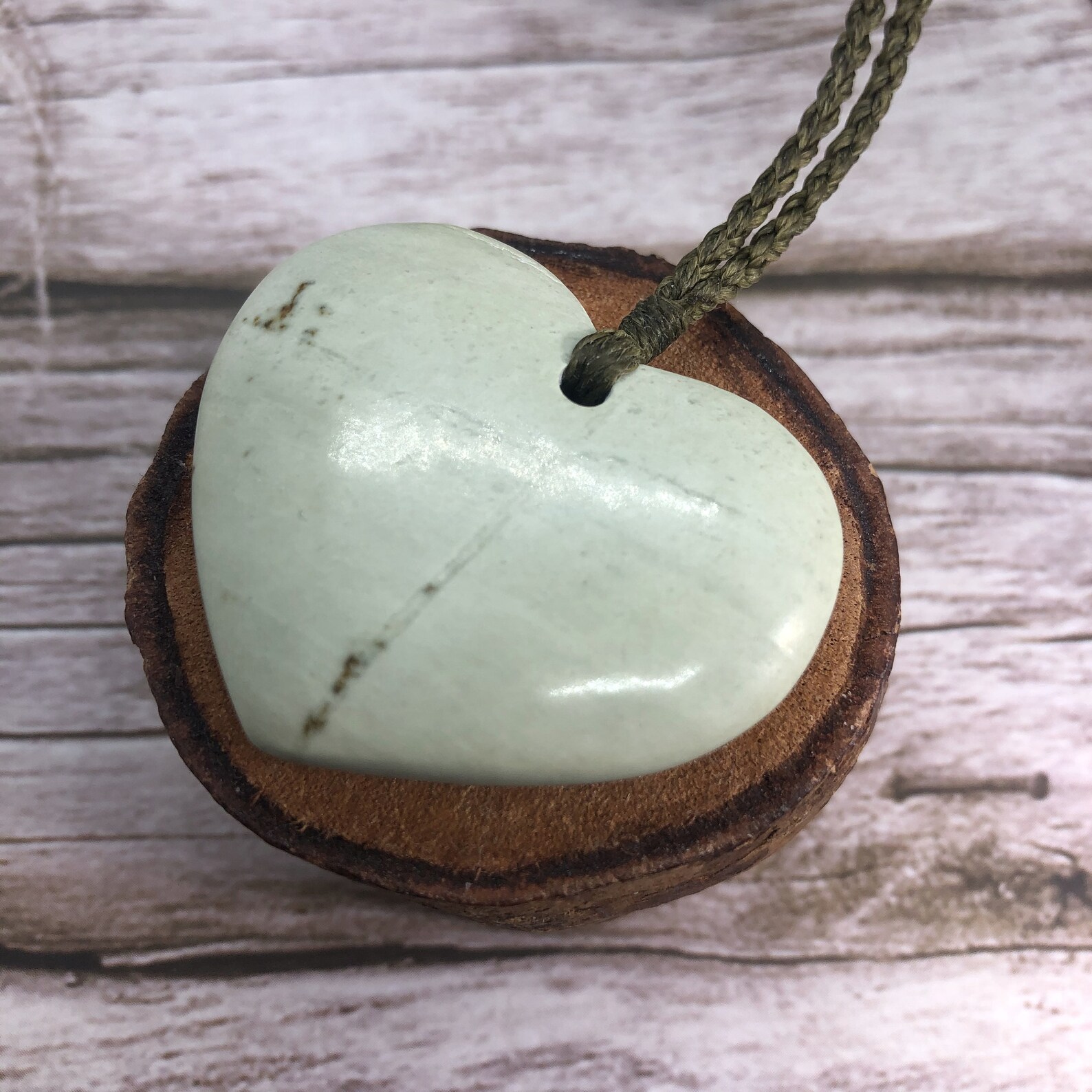 New Zealand Pounamu Jade Greenstone Heart Pendant / Necklace | Etsy