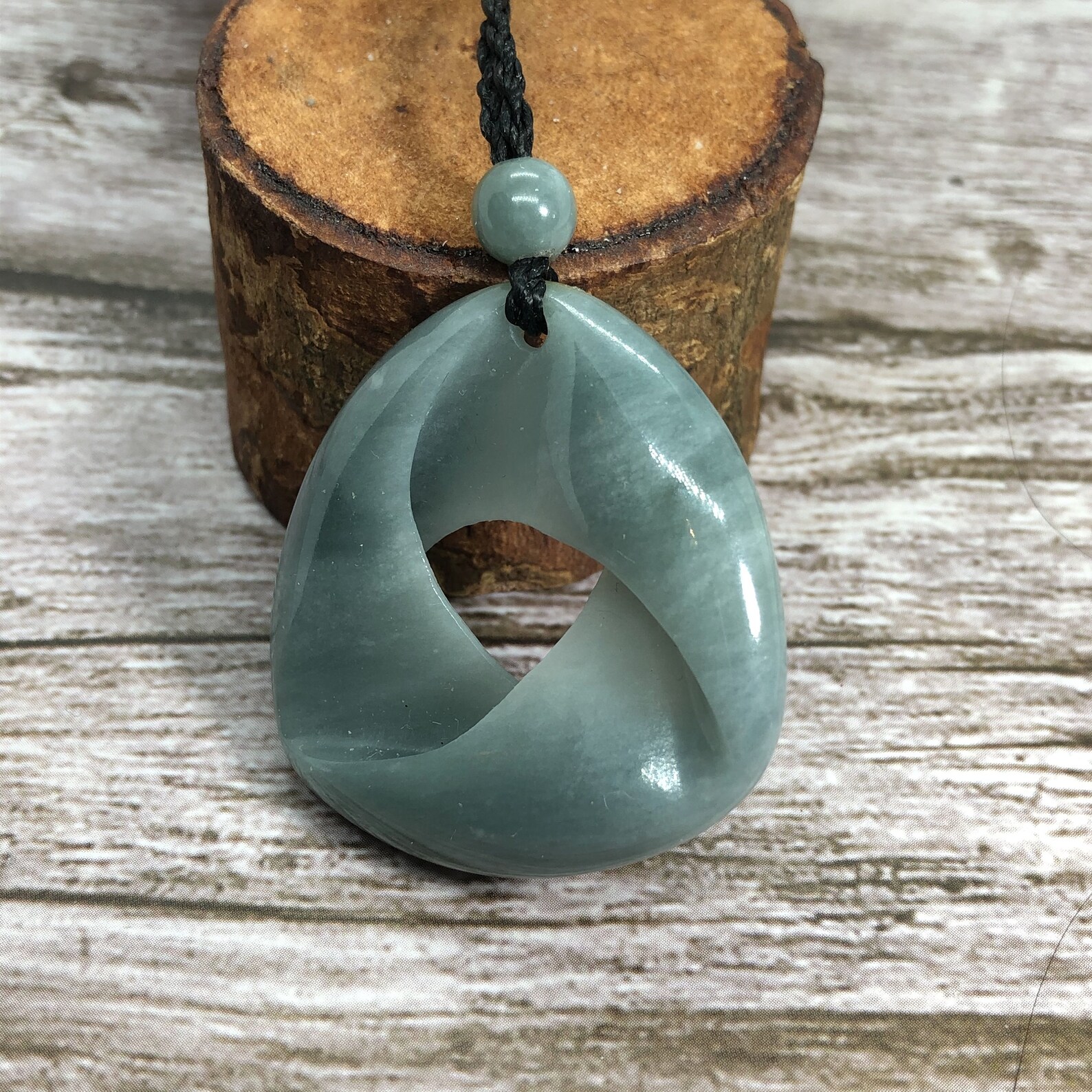 Guatemalan Light Blue Jadeite Jade Triple Mobius Pendant Etsy