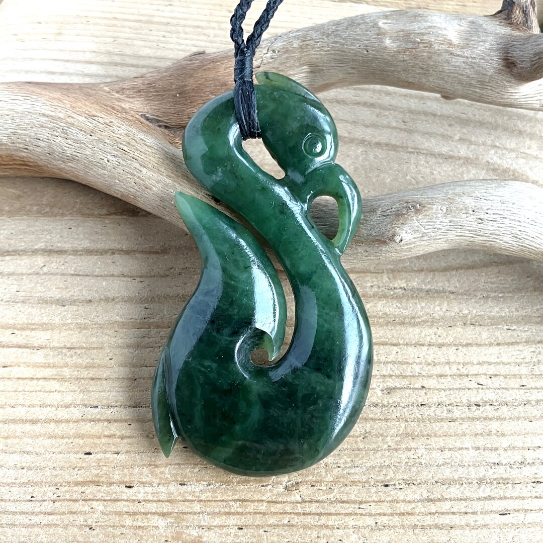 Large Manaia Pendant Necklace in Wyoming Nephrite Jade 68 Mm WYO4003P Etsy