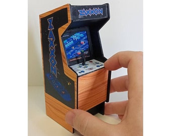 ZAXXON 1/12 Scale Mini Arcade Cabinet, Miniature Dollhouse