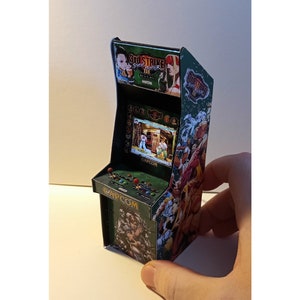 STREET FIGHTER 3rd STRIKE 1/12 Mini Arcade Schrank, Miniatur Puppenhaus 80er 90er Mini Arcade Automat für Actionfiguren