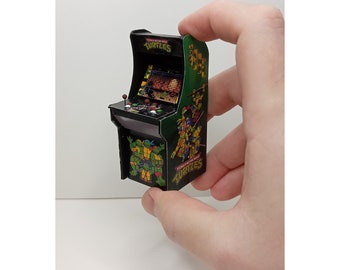 Mini gabinete arcade a escala 1/18 con luz, máquina arcade en miniatura, miniaturas para casas de muñecas