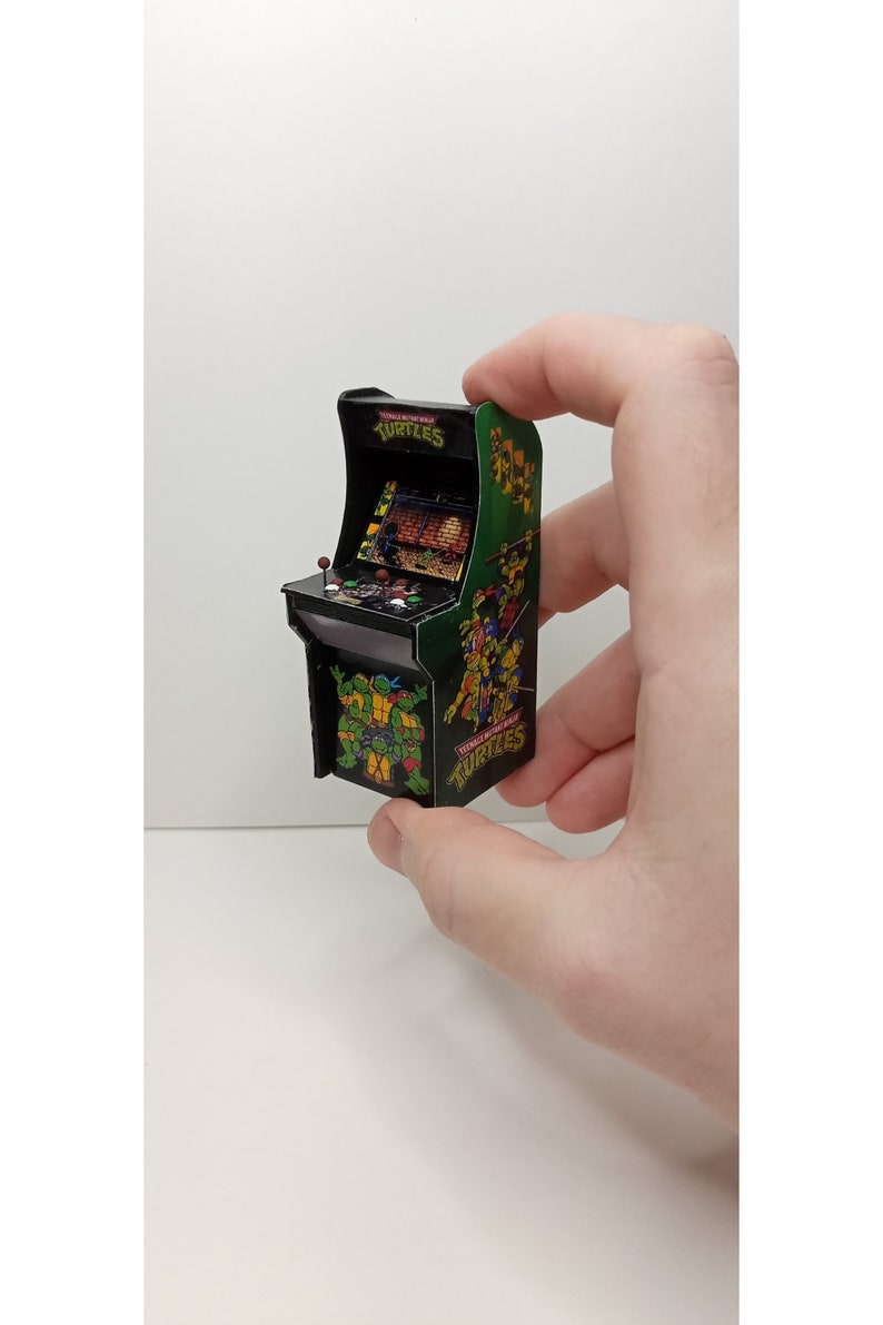 1/18 Scale Mini Arcade Cabinet With Light, Miniature Arcade Machine ...