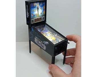 Addams Family Miniature Pinball Machine: 1/12 Scale Dollhouse Replica