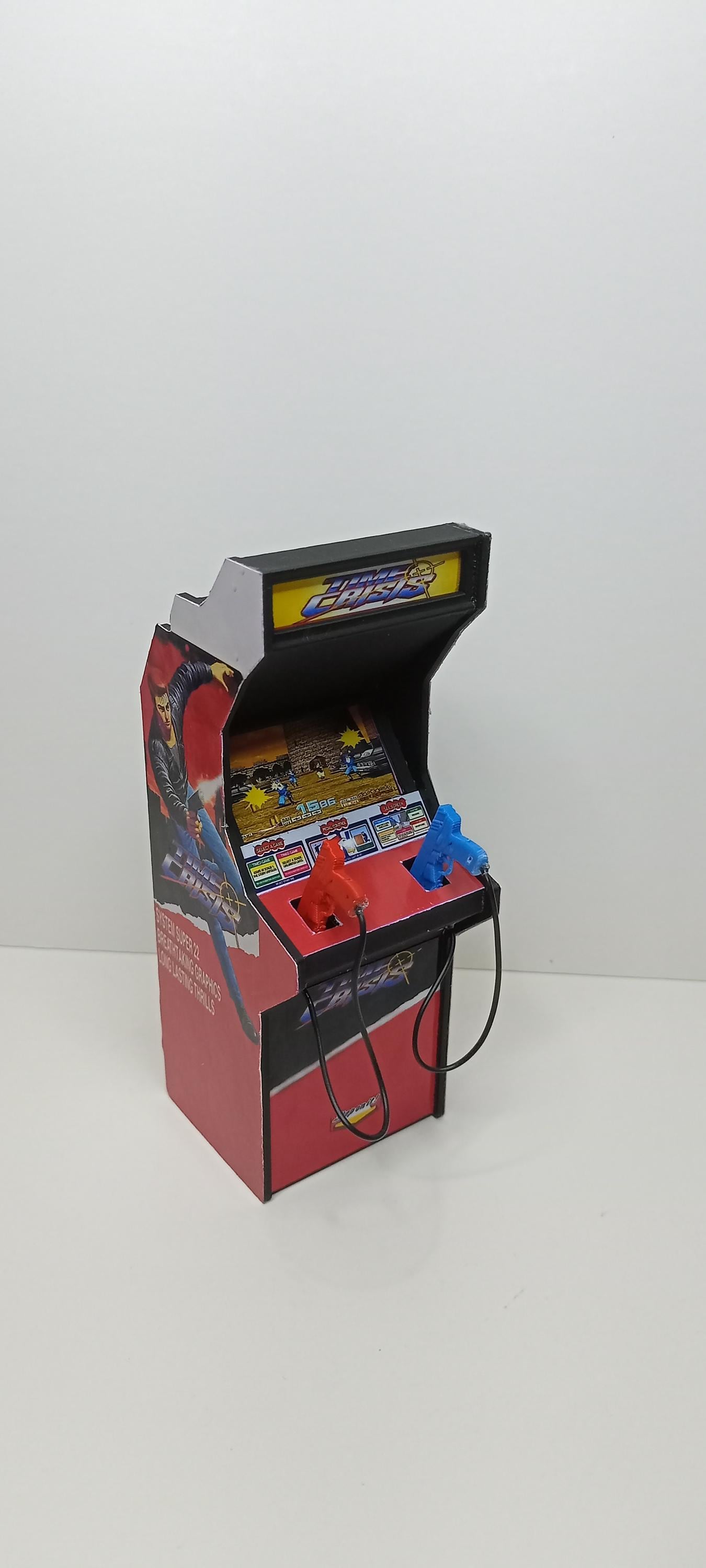 Time Crisis 1/12 Scale Mini Arcade Cabinet Machine Gifts - With Light ...