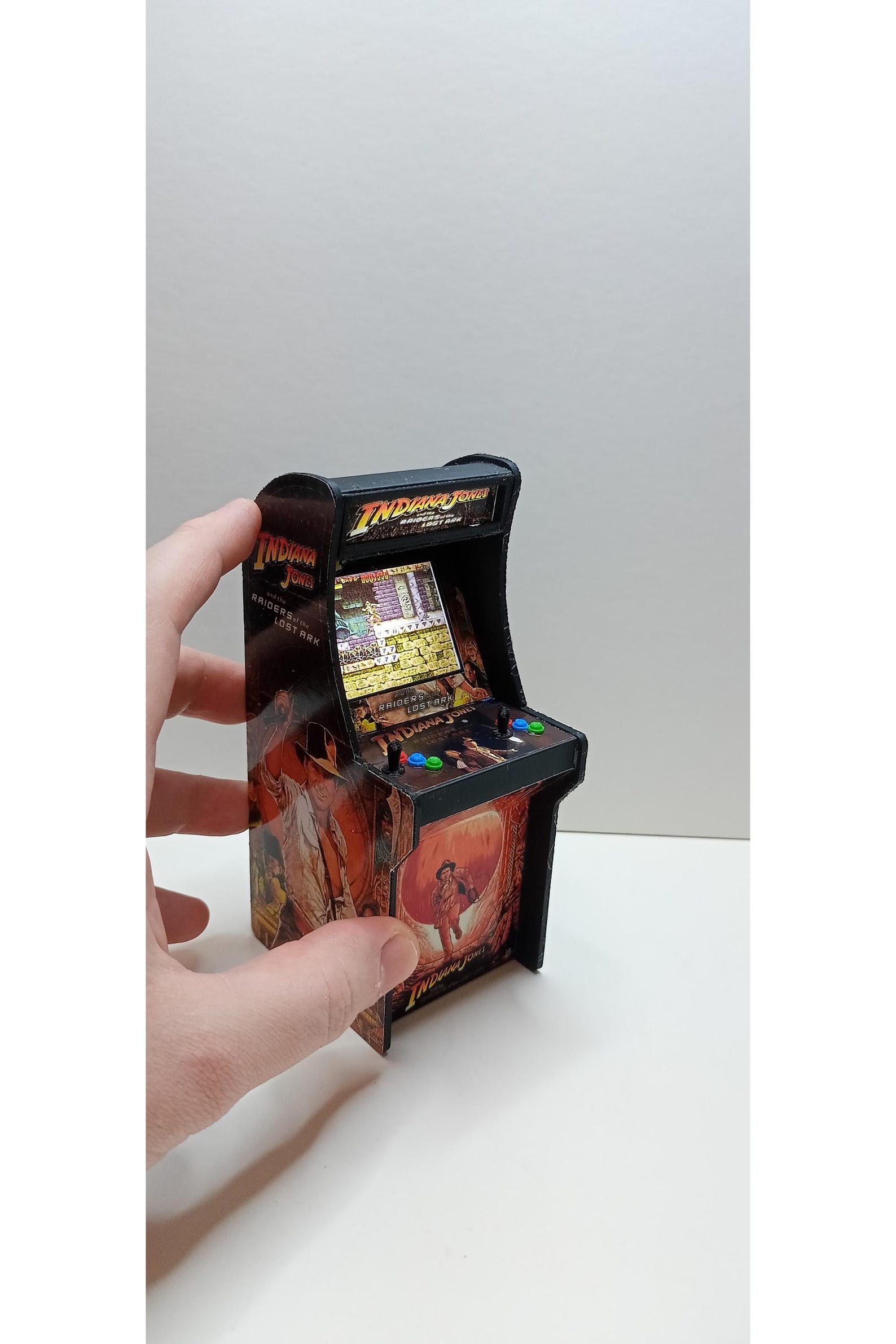 INDIANA JONES 1/12 Scale Mini Arcade Cabinet Machine Gifts - With Light ...