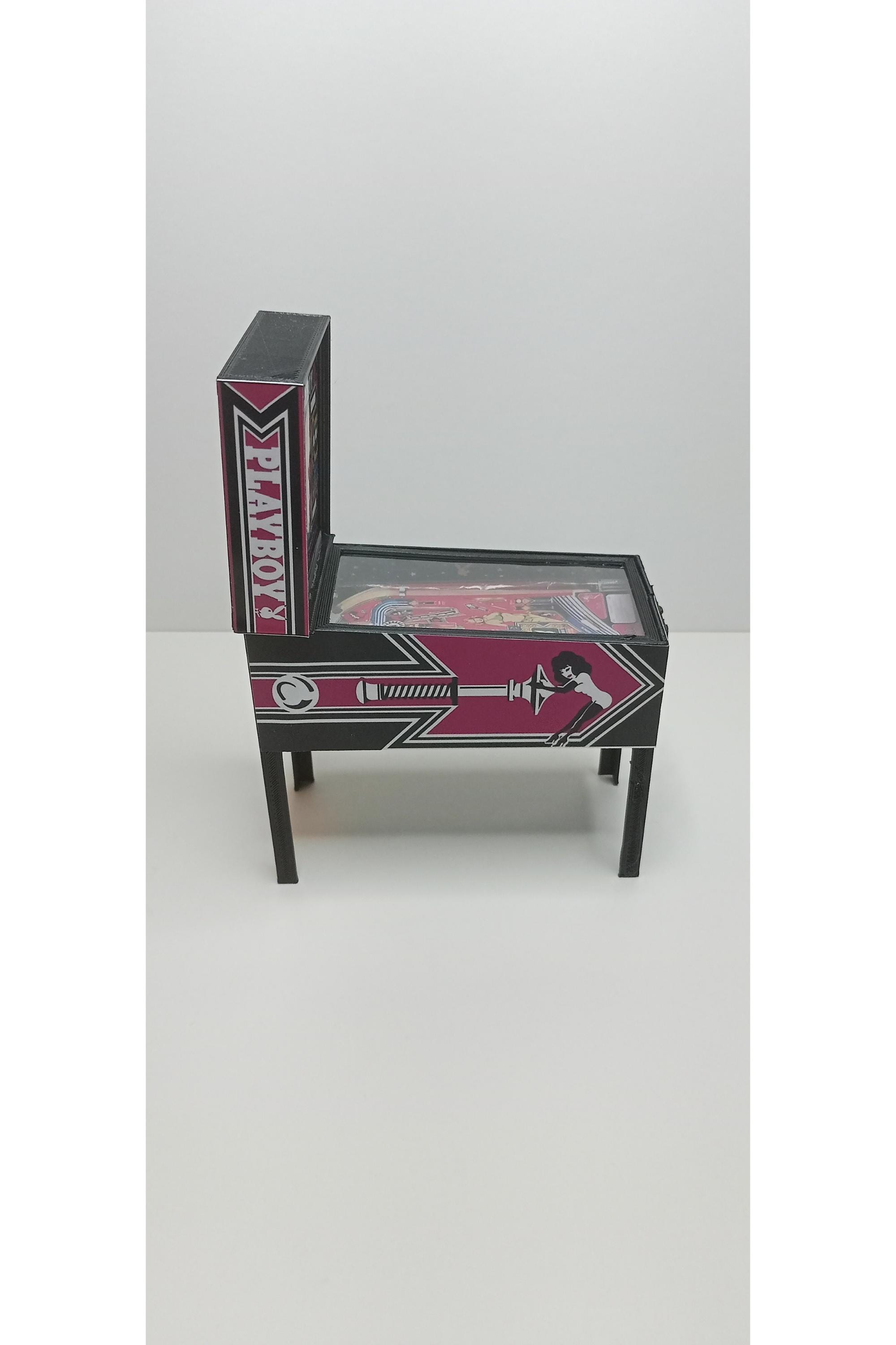 PLAYBOY 1/12 Scale Pinball Machine, Miniature Dollhouse, 80s