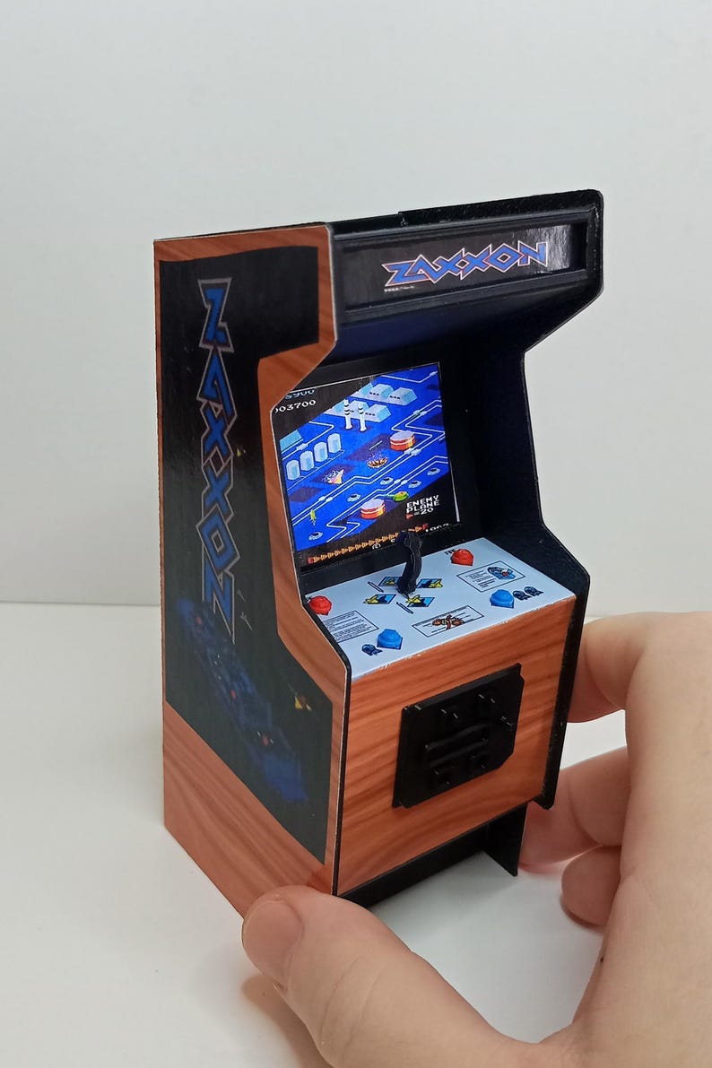 ZAXXON 1/12 Scale Mini Arcade Cabinet Machine Gifts - With Light - Etsy