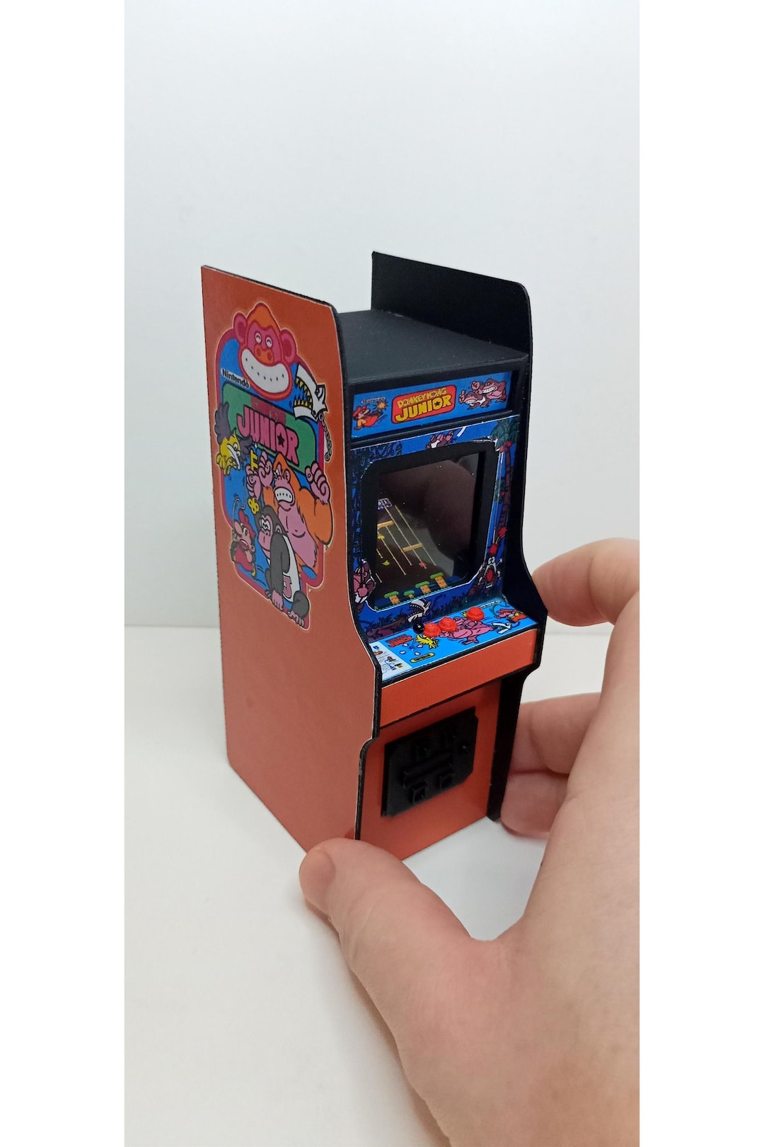 DONKEY KONG JUNIOR 1/12 Scale Mini Arcade Cabinet Machine Gifts - With ...