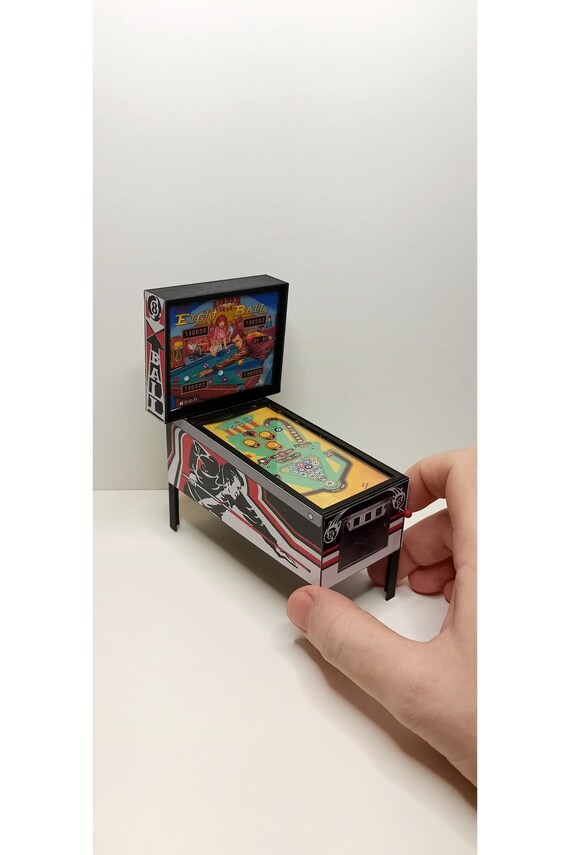 BALLY 8-BALL 1/12 Scale Pinball Machine, Handmade Miniature