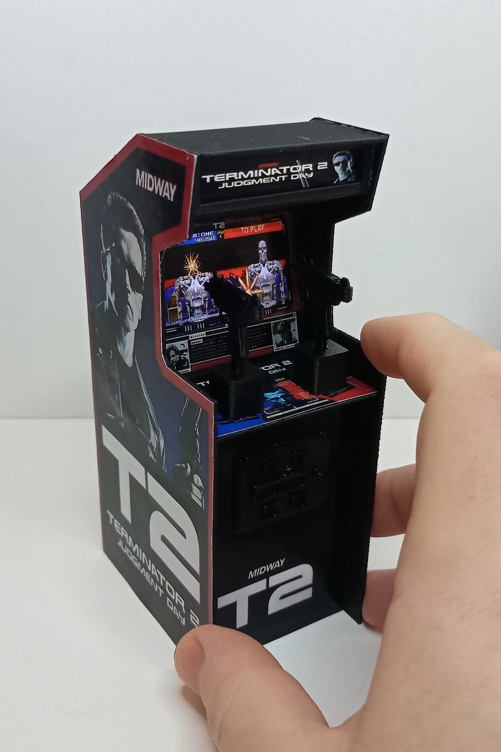 Terminator T2 1/12 Scale Mini Arcade Cabinet With Light