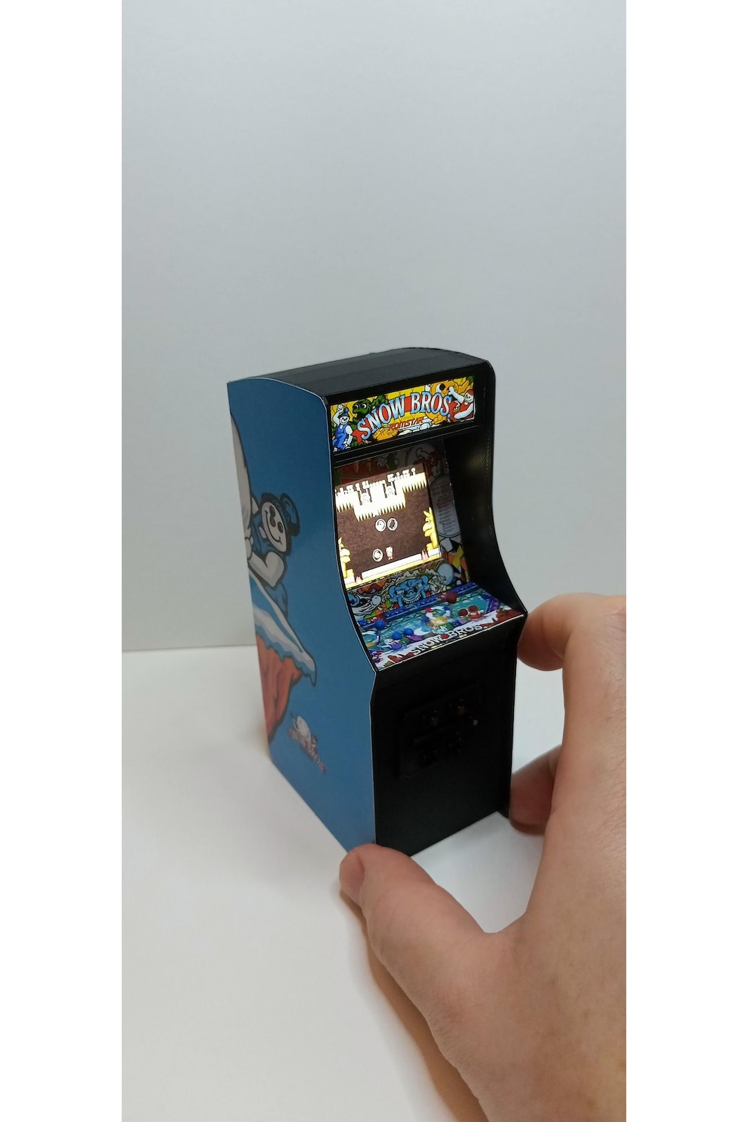 SNOW BROS 1/12 Scale Mini Arcade Cabinet Machine Gifts - With Light - Etsy