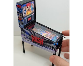 RUSH 1/12 Scale Mini Pinball Machine - WITH LIGHT
