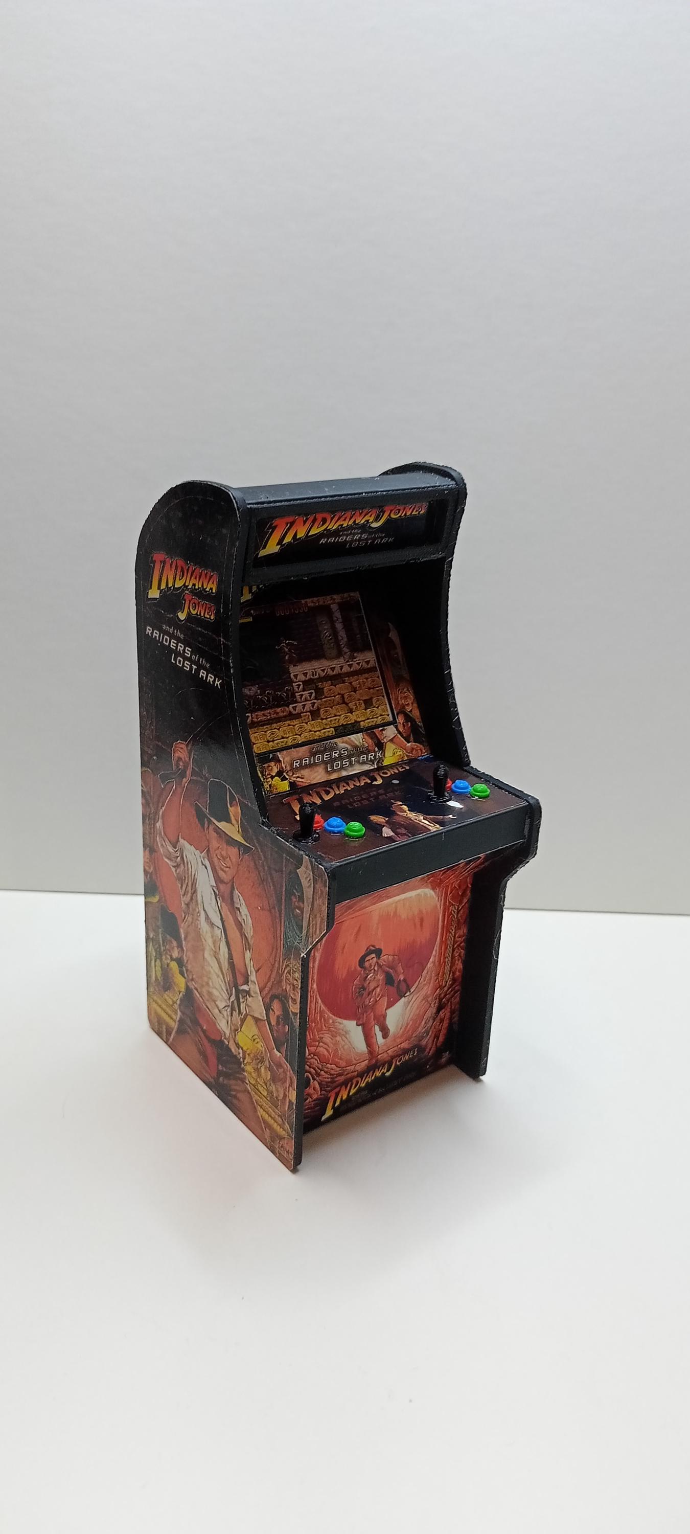 INDIANA JONES 1/12 Scale Mini Arcade Cabinet Machine Gifts - With Light ...