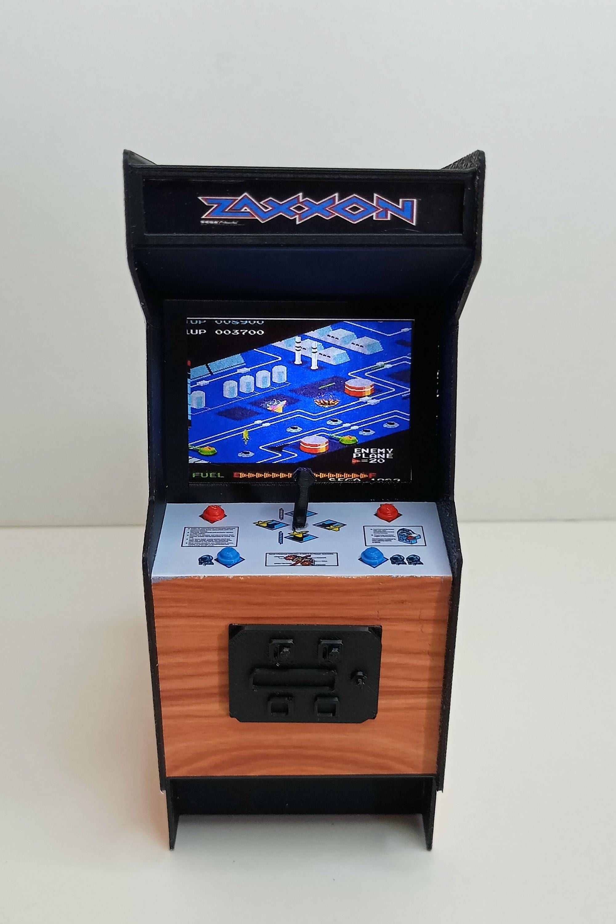 Miniature ZAXXON Arcade Cabinet: 1/12 Scale Dollhouse