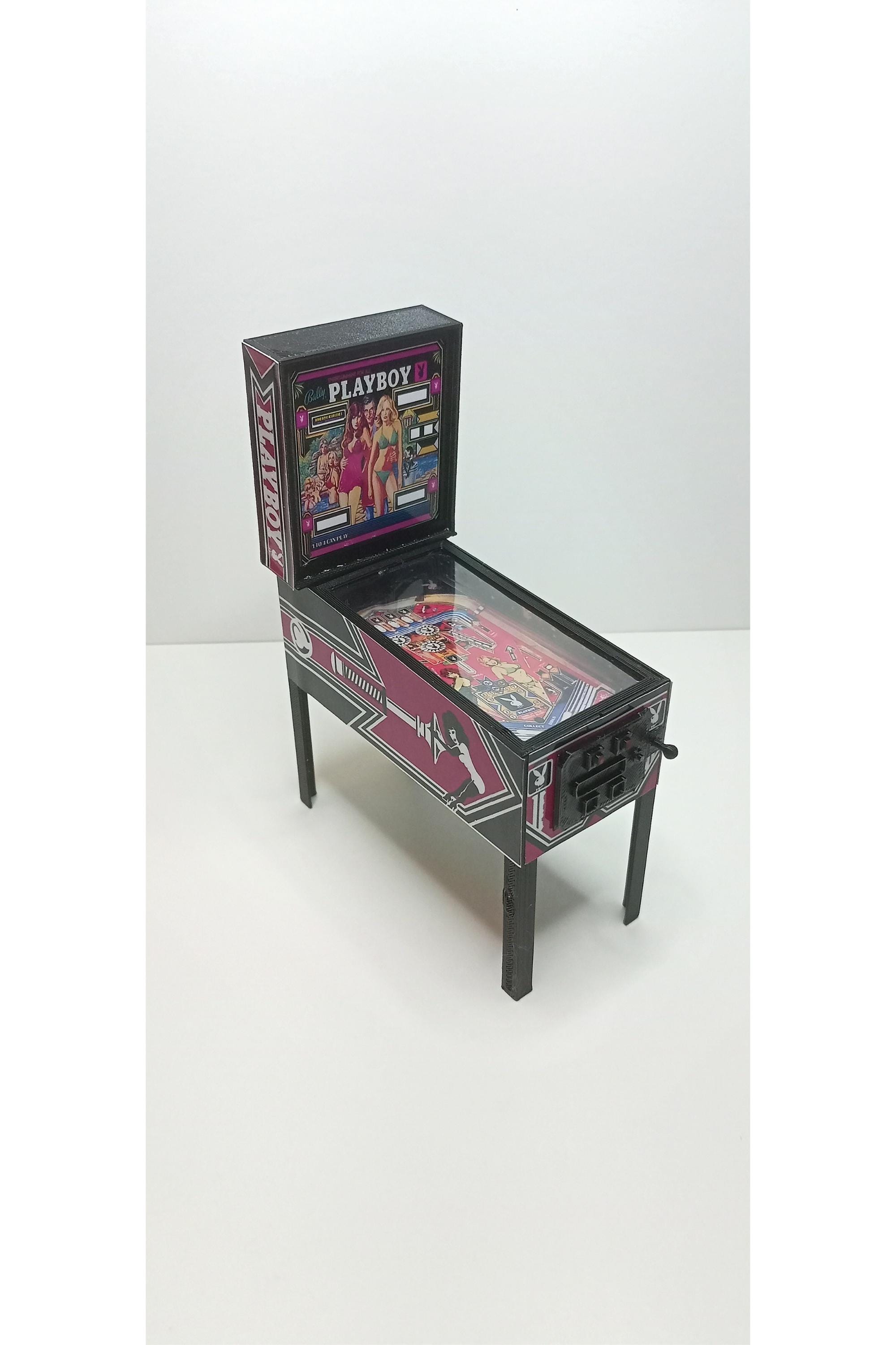 PLAYBOY 1/12 Scale Pinball Machine, Miniature Dollhouse, 80s