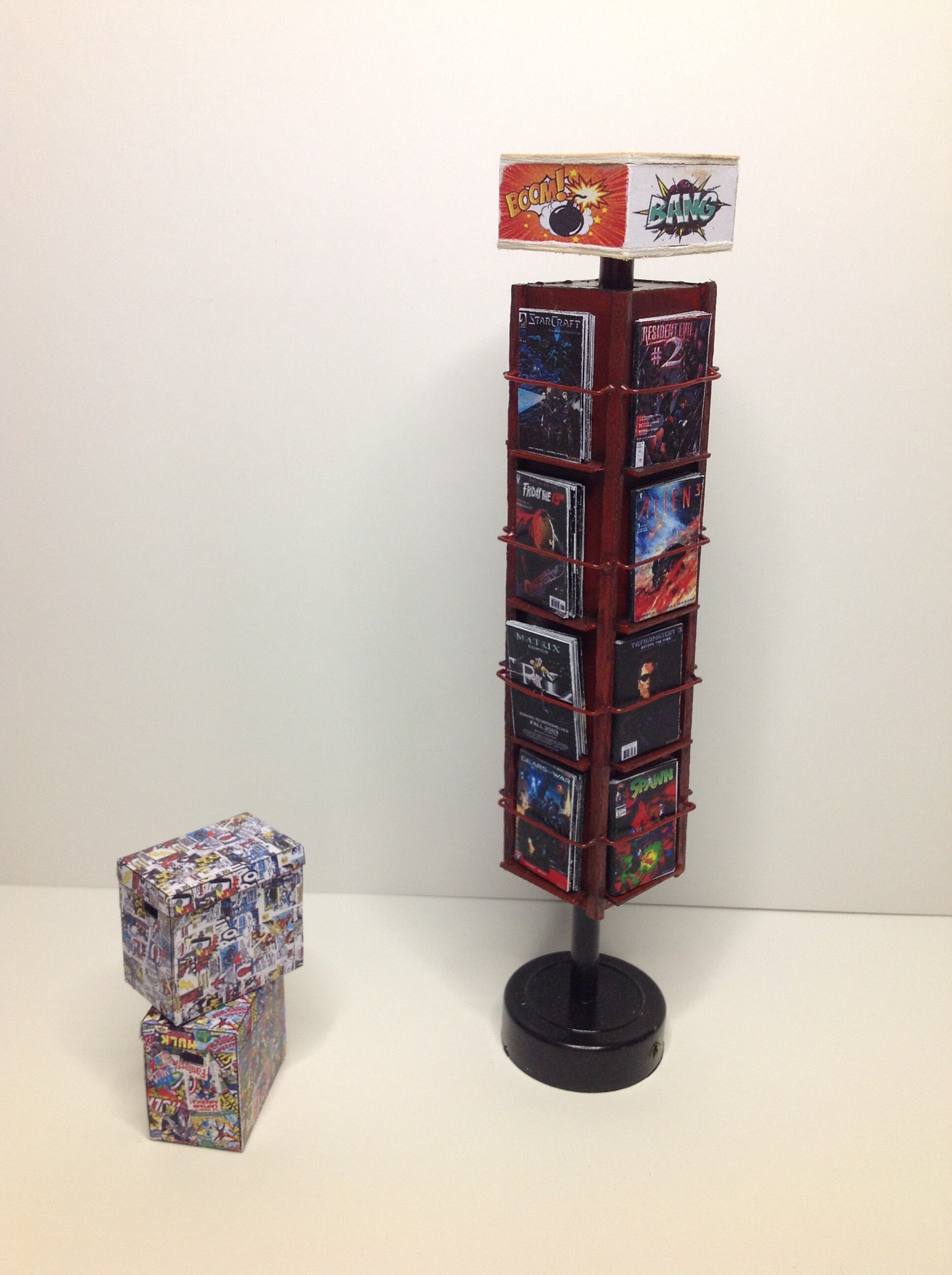 Paperback Spin Rack 1/12 - 1/10 Scale Miniature Comic Book, Magazine Spin Rack - Etsy