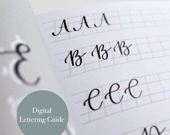 digital lettering guide for beginners and advanced users (in German, English & Turkish)
