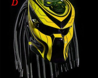 Predator Helmet Skull Polar Iron Motorcycle Premium OG Custom DOT & ECE Certified