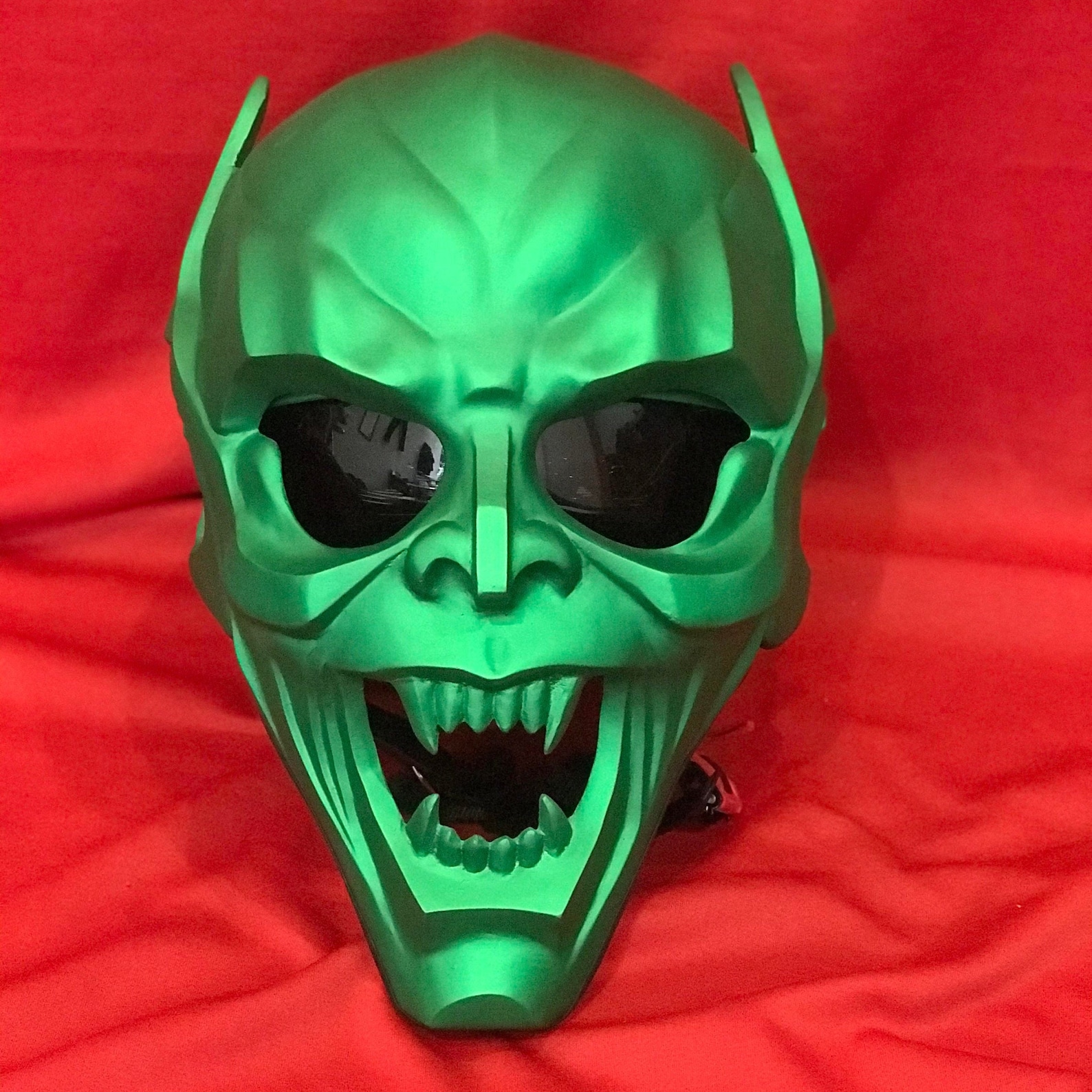 The Green Goblin Helmet Motorcycle Custom DOT & ECE Certified Etsy