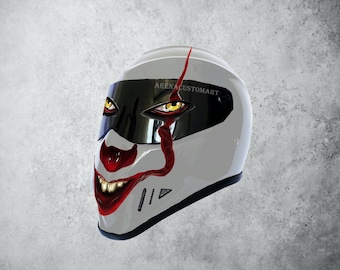 Bandit Motorcycle Helmet Custom Airbrush IT Clown Series