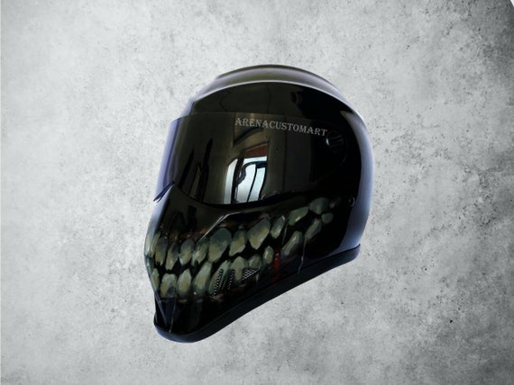Bandido casco de motocicleta custom aerógrafo diente de tortuga -   España