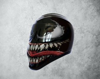 Bandit Motorcycle Helmet Custom Airbrush Venom