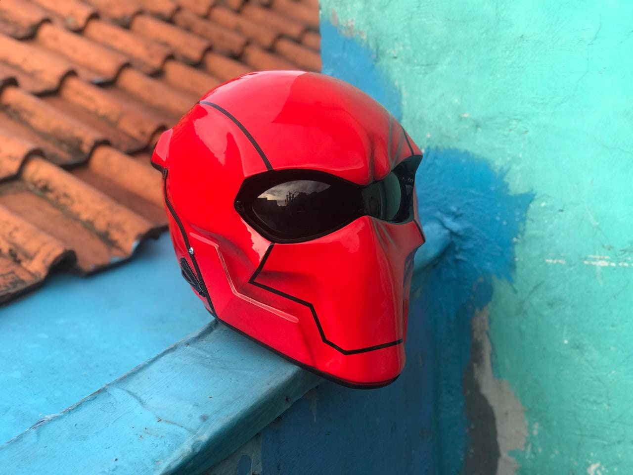 Classic Batman Red Hood Helmet Motorcycle Custom DOT & ECE Etsy Ireland