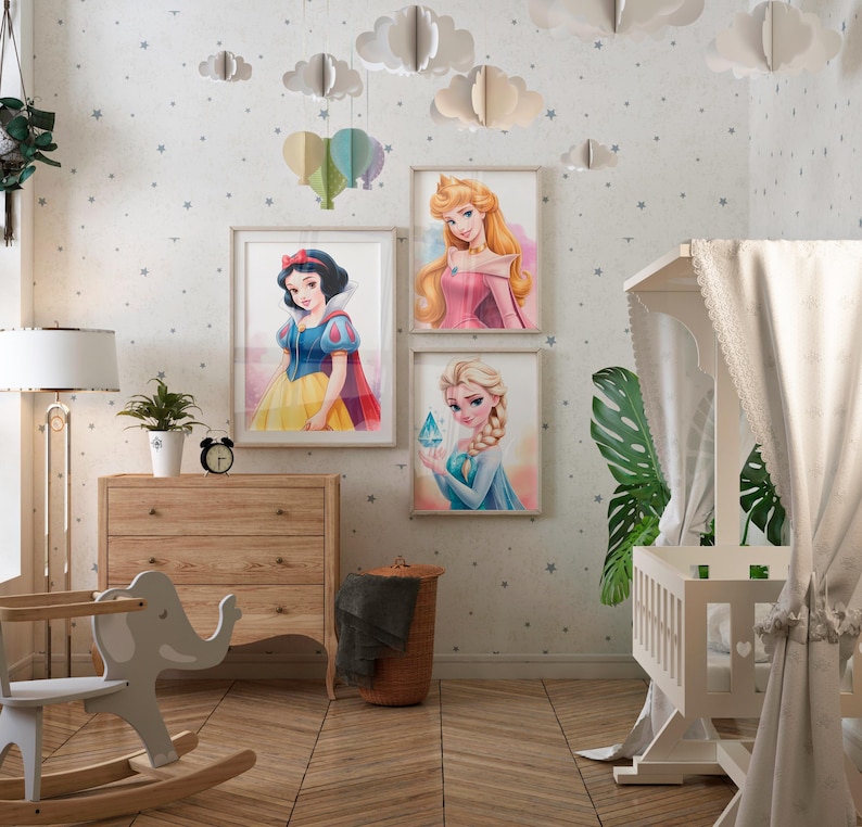 Elegantes Wandmalerei Kinderzimmer Disney Ebenbild