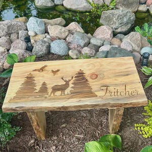 Hardwood Personalized Bench