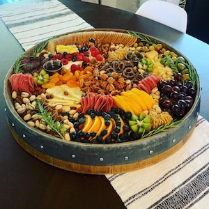 Wine barrel lazy susan