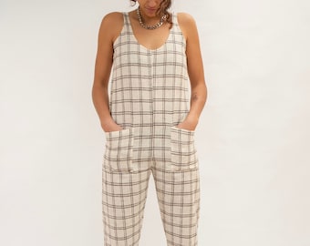 Natural Jumpsuit / Dungarees / Overalls / Oversized jumpsuit / Sustainable clothing /