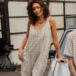 Natural Jumpsuit / Dungarees / Overalls / Oversized jumpsuit / Sustainable clothing / image 2