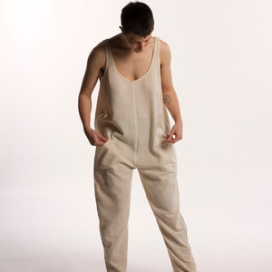 Natural Jumpsuit / Dungarees / Overalls / Oversized jumpsuit / Sustainable clothing / image 9