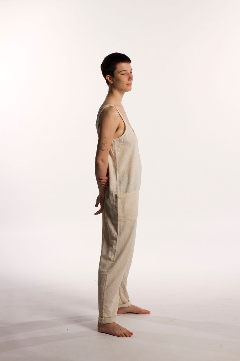 Natural Jumpsuit / Dungarees / Overalls / Oversized jumpsuit / Sustainable clothing / image 10