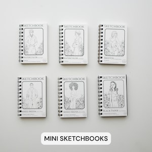 Mini Sketchbook | Pocket Sketchbook | Handmade Travel Sketchbook | Watercolor, Mixed Media & Bristol Paper Options | Everyday Art Journal