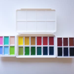 24 Kuretake Pan Palette V2 | Travel Palette | Full Pan  | Plein Air | Watercolor Paint Palette | Plant Based