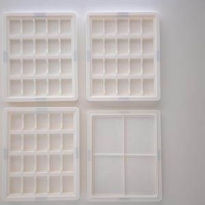 Full Pan stapelbare Palette | Anpassbare Aquarell-Palette mit Mischtablett | Stapelbare Schreibtisch Einrichtung für Künstler