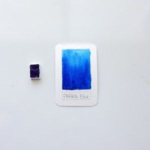 Phthalo Blue | Handmade Watercolor | Half Pans | Painting | Calligraphy | Lettering